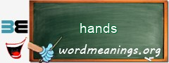 WordMeaning blackboard for hands